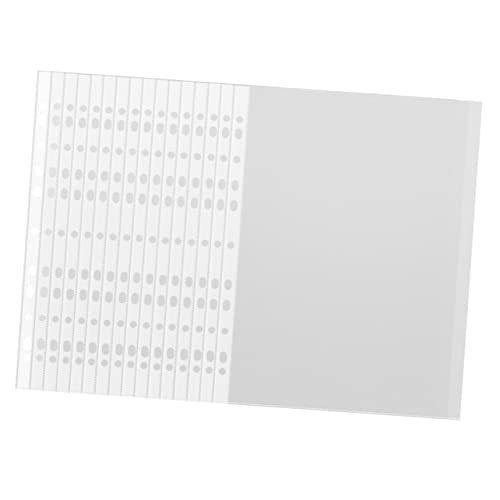 Uonlytech 200 Stck Transparente Dokumententaschen Löchern Praktische Aktentaschen für Büro und Studium aus Hochwertigem Material zur Aufbewahrung von Dokumenten von Uonlytech