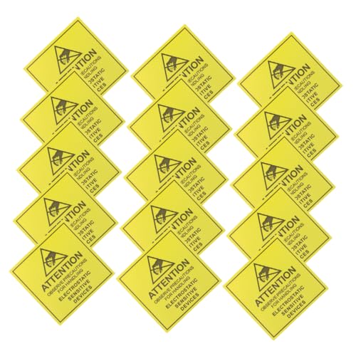 Uonlytech 200 Stück Antistatisches Etikett Statische Vorsichtige Aufkleber Statisches Warnzeichen Warnaufkleber Warnschildaufkleber Aufkleber Mit Not-aus-aufkleber Für Geräte Papier Yellow Uonlytech 200 Stück Antistatisches Etikett Statische Vorsichtige Aufkleber Statisches Warnzeichen Warnaufkleber Warnschildaufkleber Aufkleber Mit Not-aus-aufkleber Für Geräte Papier Yellow von Uonlytech