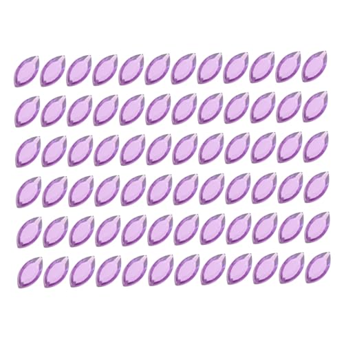 Uonlytech 200 Stück Aufkleber aus Acryl Basteln DIY nähmaterial mit flachem Boden Nähen von -Accessoires Augenförmiger augenförmiger Strass DIY art zubehör Violett von Uonlytech