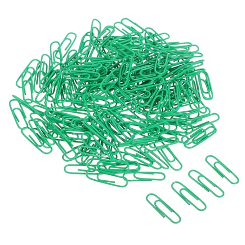 Uonlytech 200 Stück Büroklammer Maschenmarkierer, Sicherheitsnadeln grünes Schreibtischzubehör grüne büroartikel kleine für Papier lustige Papierclips Lesezeichen-Clip Plastik Green von Uonlytech