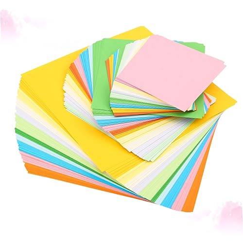Uonlytech 200 Stück Buntes Origami Bastelpapier Farbiges Faltpapier für Diy Projekte Kindergarten Bastelarbeiten und Vielseitig Einsetzbar von Uonlytech