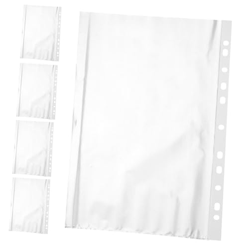 Uonlytech 200 Stück Dokumententaschen Transparent Multifunktionale Sammelmappen mit Lochung für Ordner Wiederverwendbare Hüllen für Fotos Dokumente und Postkarten Praktische von Uonlytech