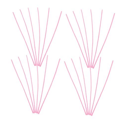 Uonlytech 200 Stück Drehstange Schlüssel Handwerk Lieferungen Chenille-Stiele Stöcke handgefertigtes Material mit verdrehtem Stick spielzeugmaterial selber machen verdrehter Stab Plüsch Rosa von Uonlytech