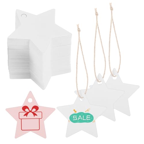 Uonlytech 200 Stück Fünfzackiger Sternanhänger Kindergarten Zeichen-tags Groß Party Kleine Geschenkanhänger Schlüssel Sterne Leere Stern-tags Schüttgut Leere Hängeetiketten Papier Weiß Uonlytech 200 Stück Fünfzackiger Sternanhänger Kindergarten Zeichen-tags Groß Party Kleine Geschenkanhänger Schlüssel Sterne Leere Stern-tags Schüttgut Leere Hängeetiketten Papier Weiß von Uonlytech