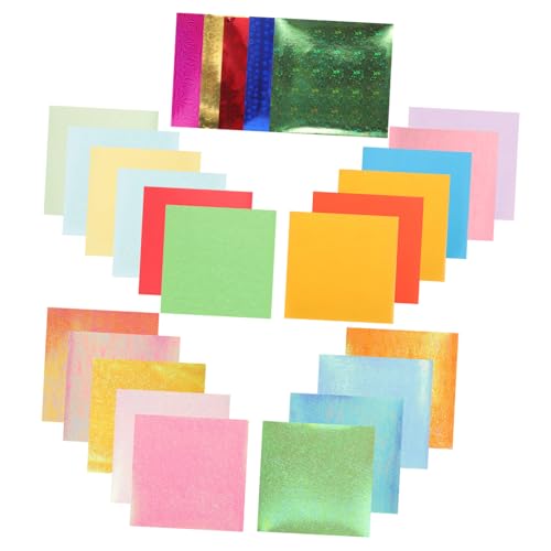 Uonlytech 200 Stück Geprägter Papierset Sammelalbum Handwerk Farbe für Faltpapier basteln Origami -Papiere farbiges Papier DIY-Bastelpapier exquisites Origami-Papier zartes Bastelpapier von Uonlytech