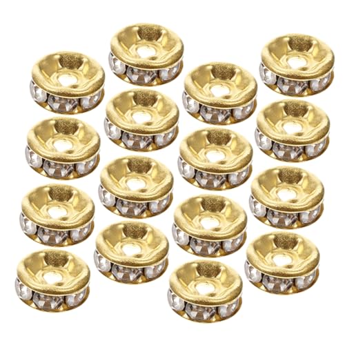 Uonlytech 200 Stück Strass Abstandperlen mit Großem Langlebige Rundliche Schmuckperlen für DIY Armbänder Halsketten Ohrringe Vielseitige Bastelperlen für Einzigartiges Schmuckdesign Uonlytech 200 Stück Strass Abstandperlen mit Großem Langlebige Rundliche Schmuckperlen für DIY Armbänder Halsketten Ohrringe Vielseitige Bastelperlen für Einzigartiges Schmuckdesign von Uonlytech