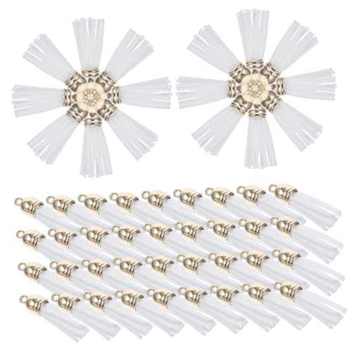Uonlytech 200 Stück Weiße Kunstleder Quasten mit Kappe Langlebige Mini-Tassels für DIY Schmuck Schlüsselanhänger Taschenanhänger Bastelzubehör Vielseitige Schmuck Bastelverzierung Uonlytech 200 Stück Weiße Kunstleder Quasten mit Kappe Langlebige Mini-Tassels für DIY Schmuck Schlüsselanhänger Taschenanhänger Bastelzubehör Vielseitige Schmuck Bastelverzierung von Uonlytech