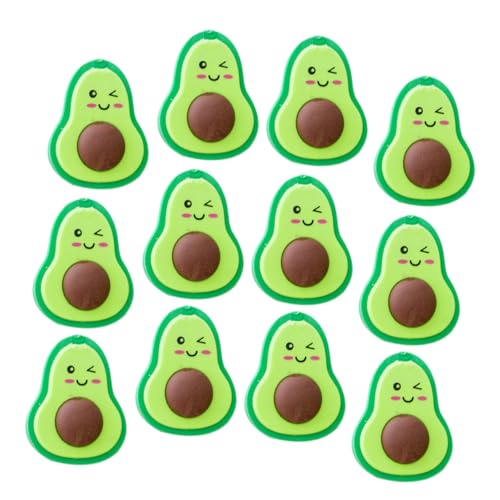 Uonlytech 20Stücke Avocado Radiergummis Entzückende Cartoon Radierer für Schule und Büro aus Sicherem Radiergummimaterial Langlebig und Praktisch für Schreibwarenbedarf Gemischte von Uonlytech