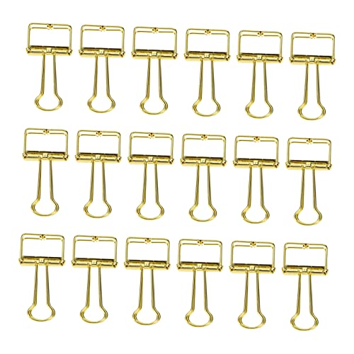 Uonlytech 20Stücke Goldene Papierklemmen Kreative Hohlschwanz Büroklammern für Notizen Multifunktionale Bindemittel für Zuhause und Büro von Uonlytech