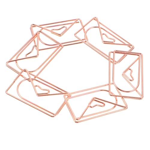 Uonlytech 20Stücke Große Metall Büroklammern Umschlagform Kreative Roségoldene Clips für Notizen Fotos und Dokumente Robuste nicht Verformbare Büroklammern für Büro und Zuhause von Uonlytech