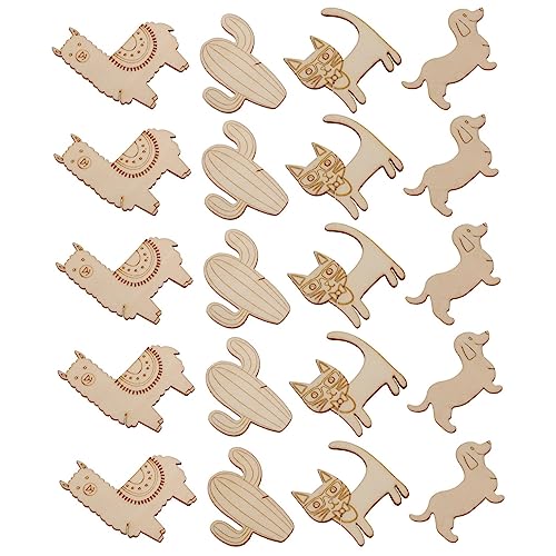 Uonlytech 20Stücke Unbemalte Holzscheiben für DIY Holzgraffiti Tierische Bastel Ausschnitte zum Bemalen Handwerksprojekte Uonlytech 20Stücke Unbemalte Holzscheiben für DIY Holzgraffiti Tierische Bastel Ausschnitte zum Bemalen Handwerksprojekte von Uonlytech