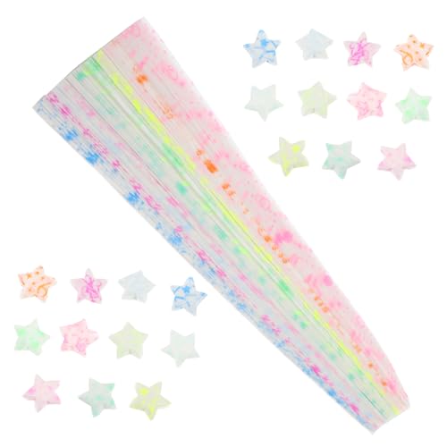 Uonlytech 210 Stück Origami Papierstreifen für Diy Sterne Faltpapier Farben für Bastelprojekte und Handarbeiten für Familienaktivitäten und Kunsthandwerk von Uonlytech