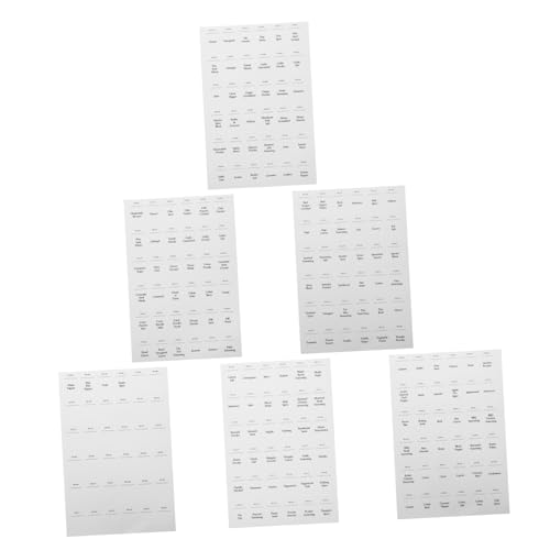 Uonlytech 216 Stück Wasserdichtes Und Öldichtes Etikett Backen Aufkleber Für Gewürzflaschen Kochen Etiketten Für Gläser Aufkleber Für Gewürzgläser Veranstalter Pvc Selbstklebend Weiß von Uonlytech