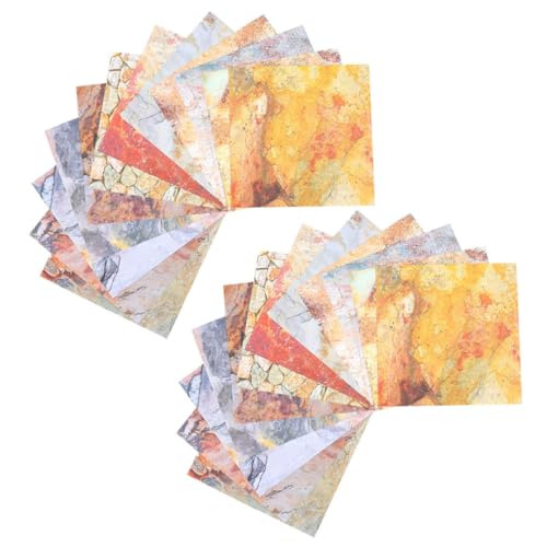 Uonlytech 24 Blatt Hintergrundpapier Schrott Scrapbooking -Vorräte Sammelalbum Papierhandwerksbedarf Zubehör für Sammelalben Blumen-Scrapbook-Papier süßes Scrapbook-Zubehör DIY Retro-Papier von Uonlytech