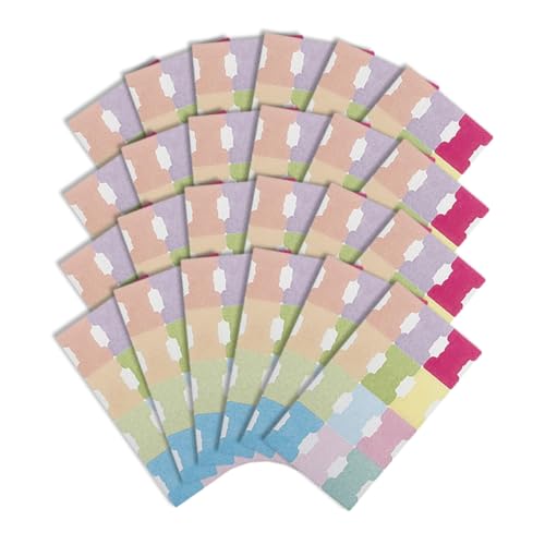 Uonlytech 24 Blatt Selbstklebende Lesezeichen Bunten Multifunktionale Haftnotizen für Beschriftbare Seitenmarkierer für Notizen und Annotationen für Büro und Zuhause Uonlytech 24 Blatt Selbstklebende Lesezeichen Bunten Multifunktionale Haftnotizen für Beschriftbare Seitenmarkierer für Notizen und Annotationen für Büro und Zuhause von Uonlytech