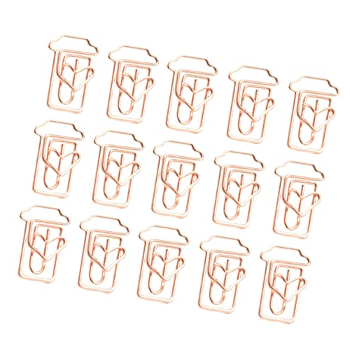 Uonlytech 24 Stück Kaffeetassen Förmige Papierclips Roségold Kreative Büroklammern für Notizen Lesezeichen und Scrapbooking für Schule und Büro von Uonlytech
