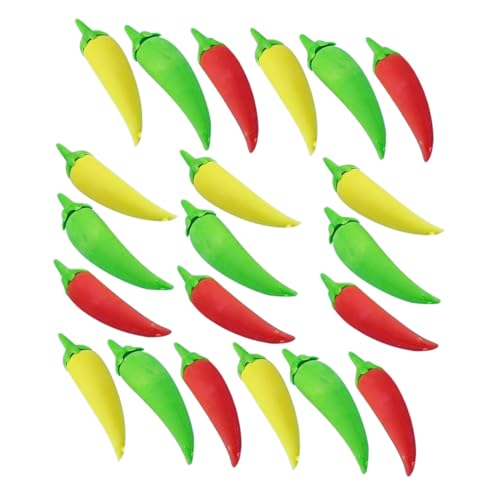 Uonlytech 24 Stück Pfefferradierer Radiergummis Gastgeschenke Für Obst Künstliches Gemüse Fruchtradierer Für Chili-pfeffer-mittelstück Pflanzlicher Radiergummi Kindergäuer Tpr von Uonlytech