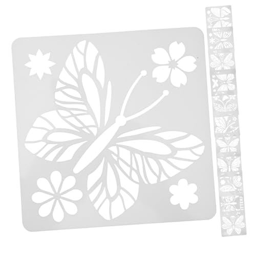 Uonlytech 24 Stück Teiliges Schmetterling Malschablonen Wiederverwendbare DIY Zeichenschablonen für Wandgestaltung Scrapbooking Papierkunst und Erwachsene Sichere Bastelvorlagen von Uonlytech