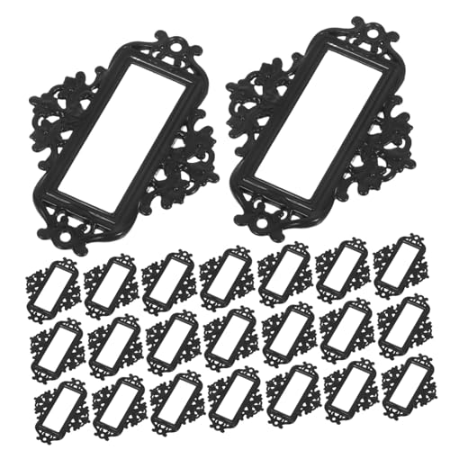 Uonlytech 24 Stück Teiliges Vintage Metall Etikettenhalter Schubladen Aktenschrank Beschriftungsrahmen Robuster Cabinet Tag Label Holder für Büro Vielseitig Kompatibel Einfache von Uonlytech