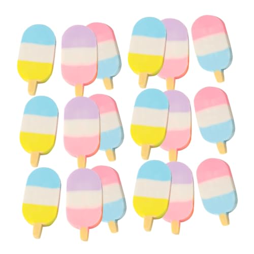 Uonlytech 24 Stücke Tragbare Eiscreme Radiergummis aus Synthetischem Kawaii Kleiner Radiergummis für Schule und Kreative Projekte von Uonlytech