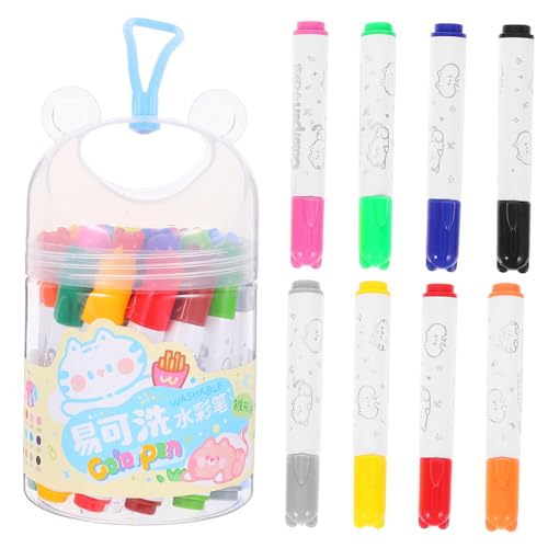 Uonlytech 24-Teiliges Set Marker für Scrapbooking Farbmarks Markierungen für abwaschbare Marker für Schulmaterial für Kleinkinder Markierungen für die Schule Plastik von Uonlytech