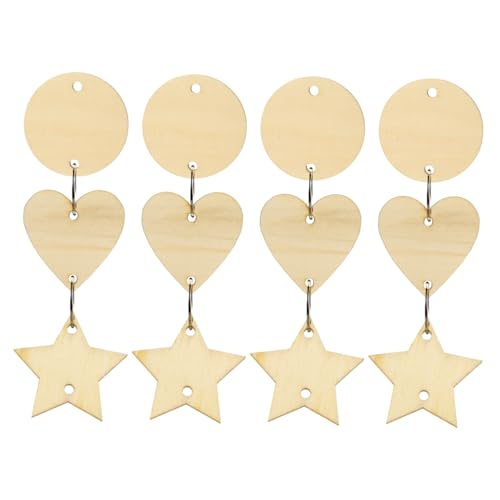 Uonlytech 240 Stück Teiliges Set Holzanhänger mit Löchern und Eisenringen Holzscheiben in Stern Herzform für DIY Bastelideen Geburtstagsdeko und Kreative Handwerksprojekte Uonlytech 240 Stück Teiliges Set Holzanhänger mit Löchern und Eisenringen Holzscheiben in Stern Herzform für DIY Bastelideen Geburtstagsdeko und Kreative Handwerksprojekte von Uonlytech