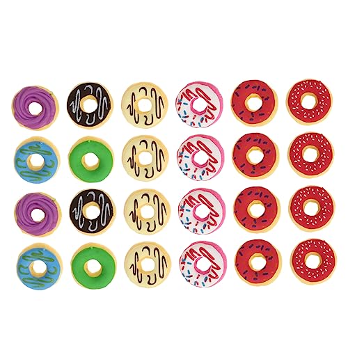 Uonlytech 24Stücke Donut Radiergummis für Süße Perfektes Mitgebsel für Geburtstagsfeiern Kreative für Praktische Schulmaterialien Zufällige von Uonlytech