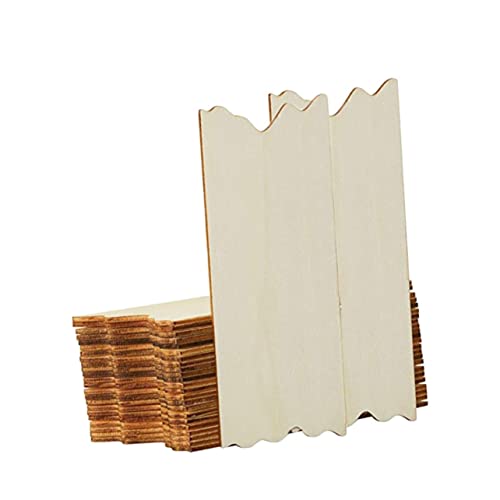 Uonlytech 24Stücke Holz Hängeschilder Umweltfreundliche DIY Materialien zum Basteln zum Bemalen und Dekorieren für Zuhause oder Geschäft mit Hanfseilen zum Einfachen Aufhängen von Uonlytech