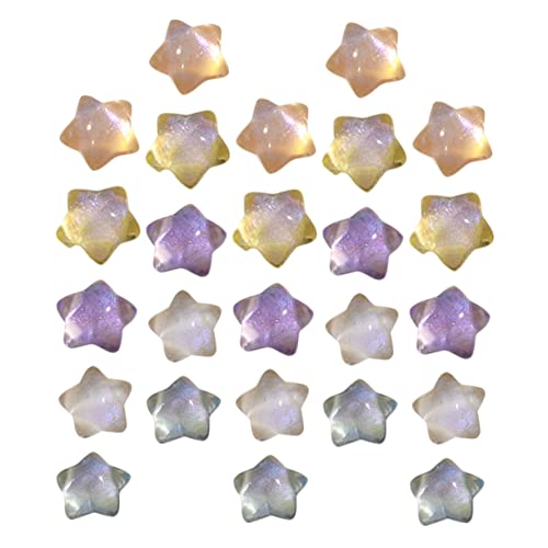 Uonlytech 25 Stück Bunte Stern Perlen Diy Schmuck Bastelzubehör Lose Sternenperlen für Kreative Projekte für Armbänder und Dekorationen von Uonlytech