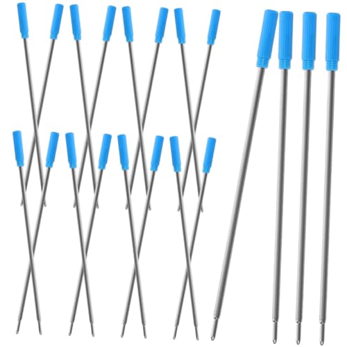 Uonlytech 25 Stück Gelstift Nachfüller für Kugelschreiber Mittlere Spitze Wiederverwendbare für Büro und Schule Schreibsmooth und Langlebig Blau von Uonlytech