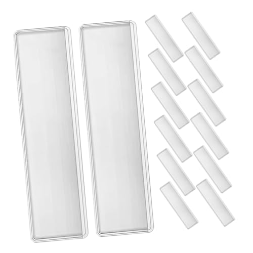 Uonlytech 25 Stück Transparente Etikettentaschen Etiketten Aufbewahrungsbehältertaschen Plastikkartenhüllen Karteikartentaschen Etikettenhalter Regaletikettenhalter Aus Kunststoff von Uonlytech