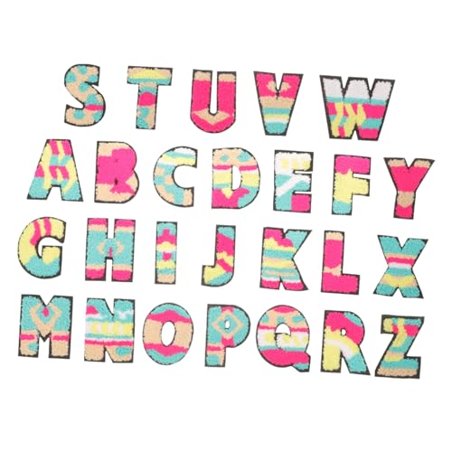Uonlytech 26 Stück Buchstaben Stickerei Stoffflicken Stoffbuchstaben Patch Buchstaben Patches Aufnäher Zum Aufbügeln Auf Kleidung Buchstaben Große Bügelbuchstaben Alphabete von Uonlytech