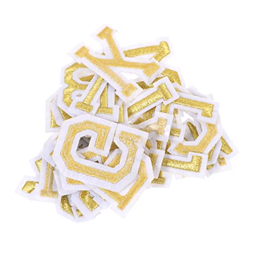 Uonlytech 26 Stück Teiliges Buchstaben Aufnäher zum Aufbügeln Selbstklebende Gestickte Patches für Kleidung Taschen und Diy Projekte zur Reparatur und Verschönerung von Uonlytech