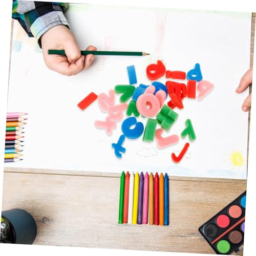 Uonlytech 26 Stück Teiliges DIY Schwammstempel Kleinen Kleinbuchstaben Wiederverwendbare für Waschbar Leicht für Acrylfarbe Tinte und Künstlerisches Malen von Uonlytech