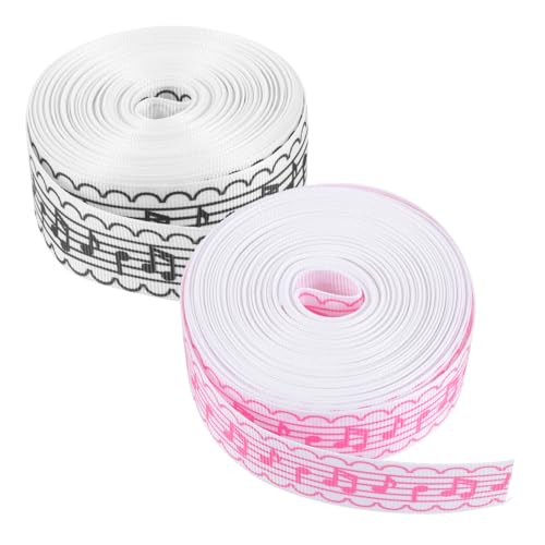 Uonlytech 2Rollen Geschenkband mit Musiknoten pro Vielseitig Einsetzbar für und Geschenkverpackungen Robustes Material Einfach Zuzuschneiden von Uonlytech