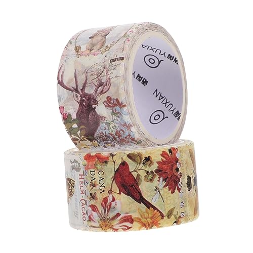 Uonlytech 2Rollen Retro Washi Tape Briefmarken Washi Klebeband für Notizbücher Scrapbooks Karten und Vintage Design für DIY Dekoration von Uonlytech