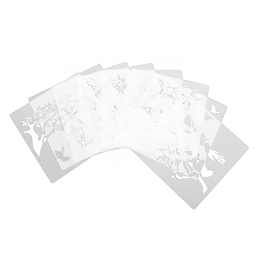 Uonlytech 2Sätze DIY Malschablonen für Handgemachte Graffiti Schablonen Wiederverwendbar Langlebig für Kreative Projekte Verschiedene Designs von Uonlytech