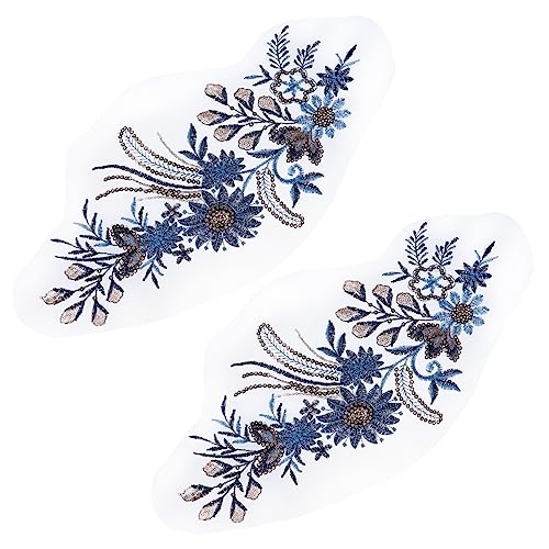 Uonlytech 2Stücke Applikationen Organza für DIY Kleidung Hochwertige Stoffe zum Aufnähen oder Aufbügeln für Projekte und Kleidungsdekorationen Große Blaue Uonlytech 2Stücke Applikationen Organza für DIY Kleidung Hochwertige Stoffe zum Aufnähen oder Aufbügeln für Projekte und Kleidungsdekorationen Große Blaue von Uonlytech