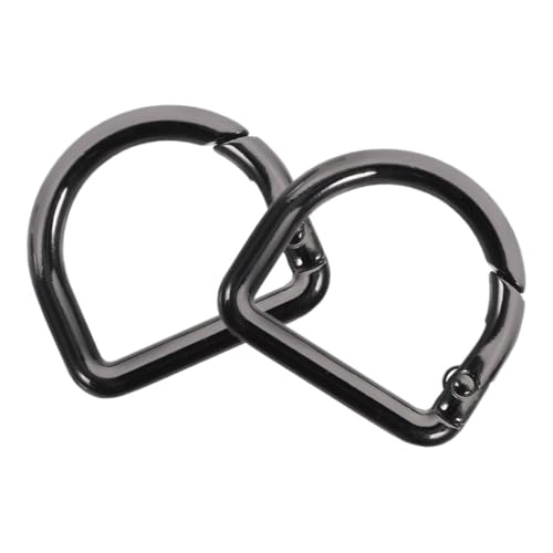 Uonlytech 2Stücke D Förmige Federkarabiner Robuster Metall Federverschluss für Schlüsselanhänger Handtaschen und Rucksäcke für DIY Projekte und Dekorationen von Uonlytech