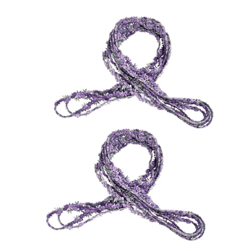 Uonlytech 2Stücke DIY Blumenband Haarschmuck Farbenfrohes Spitzenband für Hochzeitsapplikationen und Dekoration für Bastelprojekte und Persönliche Accessoires von Uonlytech