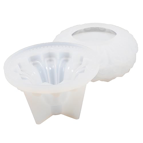 Uonlytech 2Stücke Kerzenhalter Silikonform für DIY Epoxidharz Langlebig für Projekte mit Getrockneten und Glitzer Sicher und Einfach zu Reinigen von Uonlytech