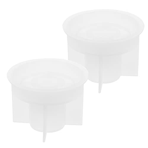 Uonlytech 2Stücke Runde Silikon Kerzenformen Teilig Flexible Gießform für Handgefertigte Kerzenhalter DIY Dekorationen für Bastelprojekte und Gestaltung von Uonlytech