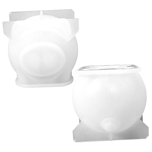 Uonlytech 2Stücke Silikonformen für Schweine Dekoration Flexible Epoxidharz Formen für DIY Kunsthandwerk und Tischdeko Langlebig und Leicht zu Reinigen von Uonlytech