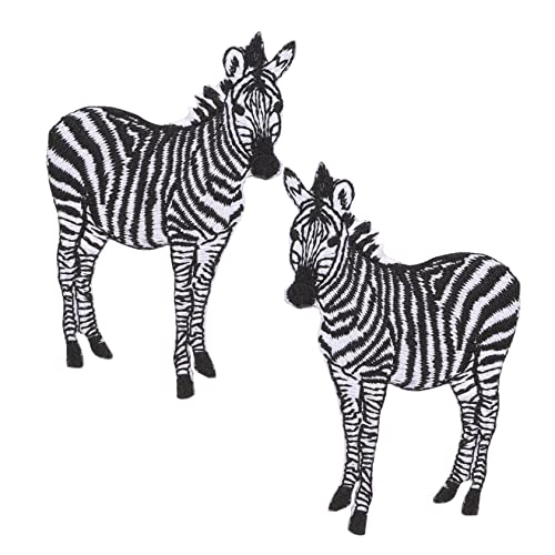 Uonlytech 2Stücke Stickpatches für Kleidung Dekorative Aufnäher für Jeans Jacken und Accessoires Selbstklebend Tiermuster Zebra Uonlytech 2Stücke Stickpatches für Kleidung Dekorative Aufnäher für Jeans Jacken und Accessoires Selbstklebend Tiermuster Zebra von Uonlytech
