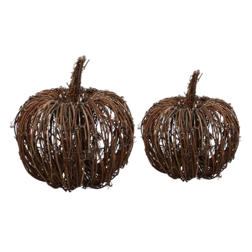 Uonlytech 2stücke Rattan Kürbis Deko Herbstliche Halloween Dekoration Natürliche Weiden-kürbis Figuren Für Innen Und Außeneinsatz Stilvolle Herbst Und Feiertagsverzierung Uonlytech 2stücke Rattan Kürbis Deko Herbstliche Halloween Dekoration Natürliche Weiden-kürbis Figuren Für Innen Und Außeneinsatz Stilvolle Herbst Und Feiertagsverzierung von Uonlytech