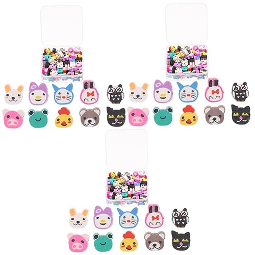 Uonlytech 3 Boxen Weicher Keramik -Perlenschmuck für Polymer Party Miniatur Herstellung Reiz Spacer Perlen DIY-Cartoon-Perlen Abstandshalter lose Perlen lose Abstandsperlen von Uonlytech