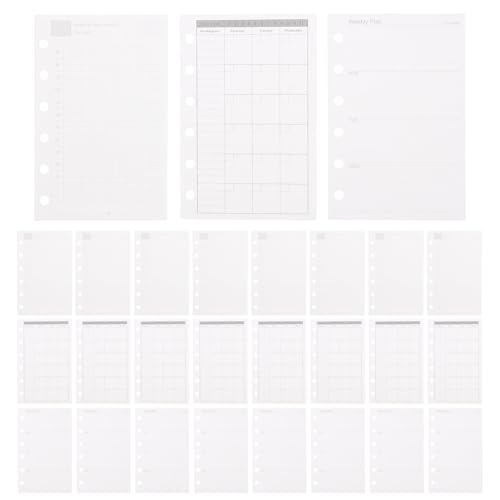 Uonlytech 3 Bücher A7 Loseblatt-Nachfüllpapier-Sets Tages-, Wochen- und Monatsplaner-Nachfüllpackungen 6 Ringbuch-Planereinlagen für Journale, Notizbücher und Tagebücher Uonlytech 3 Bücher A7 Loseblatt-Nachfüllpapier-Sets Tages-, Wochen- und Monatsplaner-Nachfüllpackungen 6 Ringbuch-Planereinlagen für Journale, Notizbücher und Tagebücher von Uonlytech