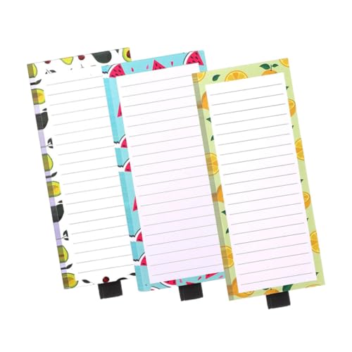 Uonlytech 3 Magnetischer Notizblock Lebensmittelgeschäft Magnetisches Memo -pad Magnetischer Kühlschrank-notizblock Wöchentlich Liste Unterlage Kühlschrankplaner Für Papier von Uonlytech