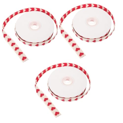 Uonlytech 3 Rollen Band für Geschenkverpackung seidenband ribbon decor weihnachten Herzen dekoratives Band verschleißfestes Geschenkband schneidbares Paketband Polyester Baumwolle Uonlytech 3 Rollen Band für Geschenkverpackung seidenband ribbon decor weihnachten Herzen dekoratives Band verschleißfestes Geschenkband schneidbares Paketband Polyester Baumwolle von Uonlytech