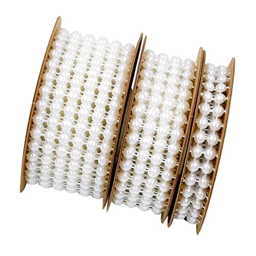 Uonlytech 3 Rollen Baumwoll Perlenband mit Halbkugel Perlen Reihen Langlebiges Wiederverwendbares Dekoband für Hochzeitsdeko Geschenkverpackung Garten und Bastelarbeiten Weiß Uonlytech 3 Rollen Baumwoll Perlenband mit Halbkugel Perlen Reihen Langlebiges Wiederverwendbares Dekoband für Hochzeitsdeko Geschenkverpackung Garten und Bastelarbeiten Weiß von Uonlytech